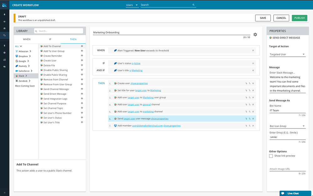 BetterCloud for Slack