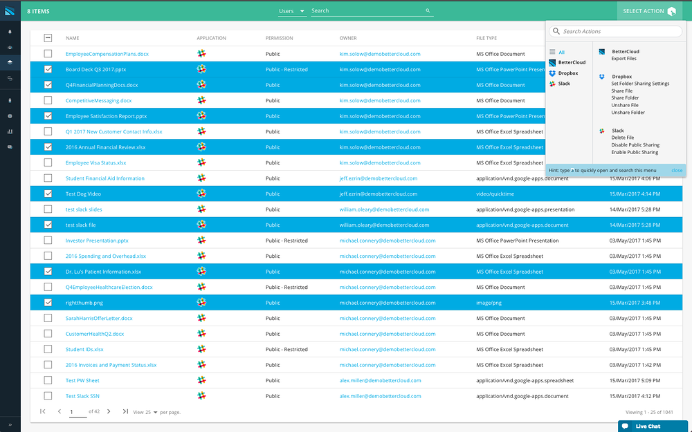 BetterCloud for Slack