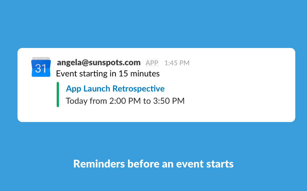 Google Calendar for Team Events (Legacy) for Slack