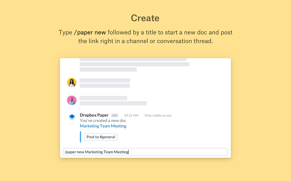 Dropbox Paper for Slack