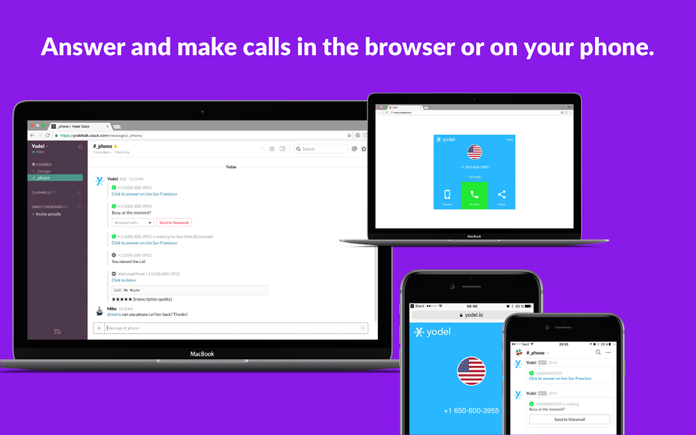 Yodel.io Phone System for Slack