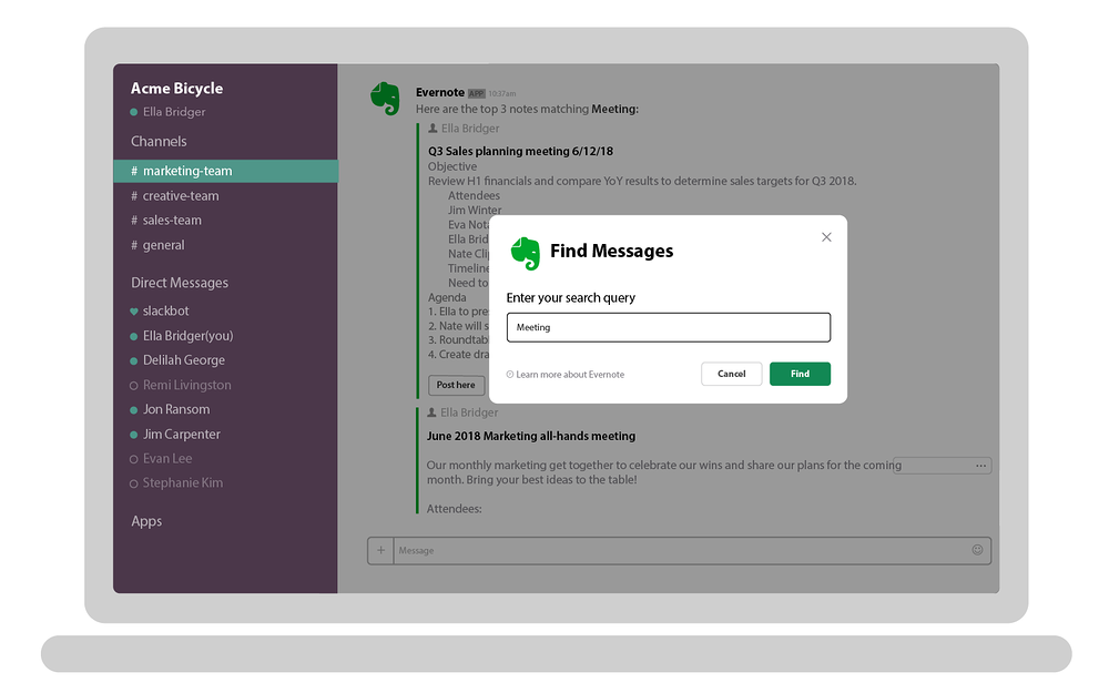 Evernote for Slack