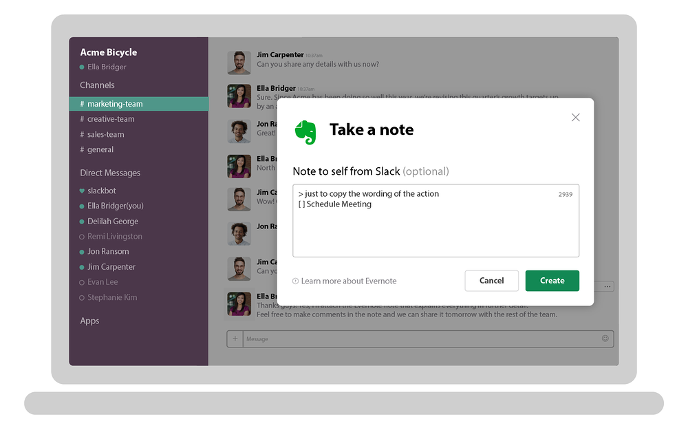 Evernote for Slack