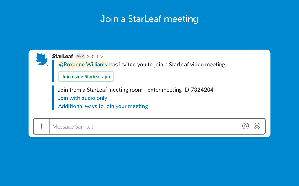 StarLeaf for Slack