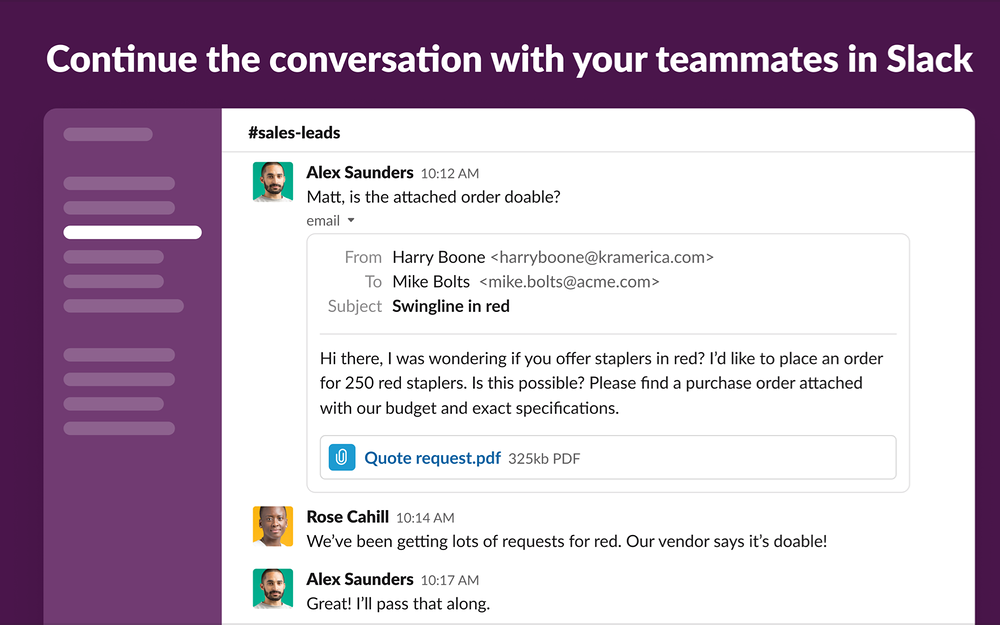 Slack for Outlook for Slack