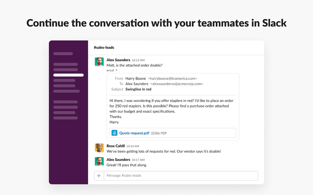 Slack for Gmail for Slack