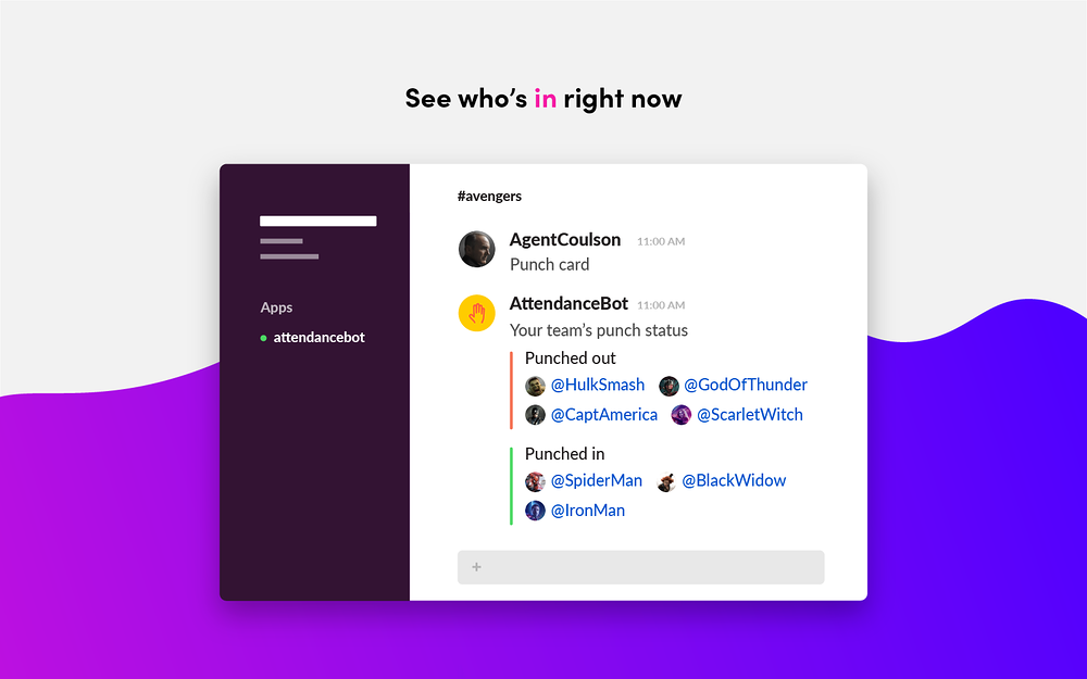 AttendanceBot for Slack