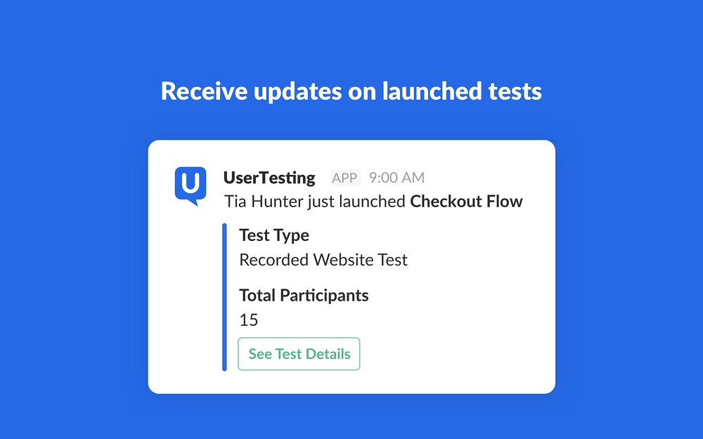 UserTesting for Slack