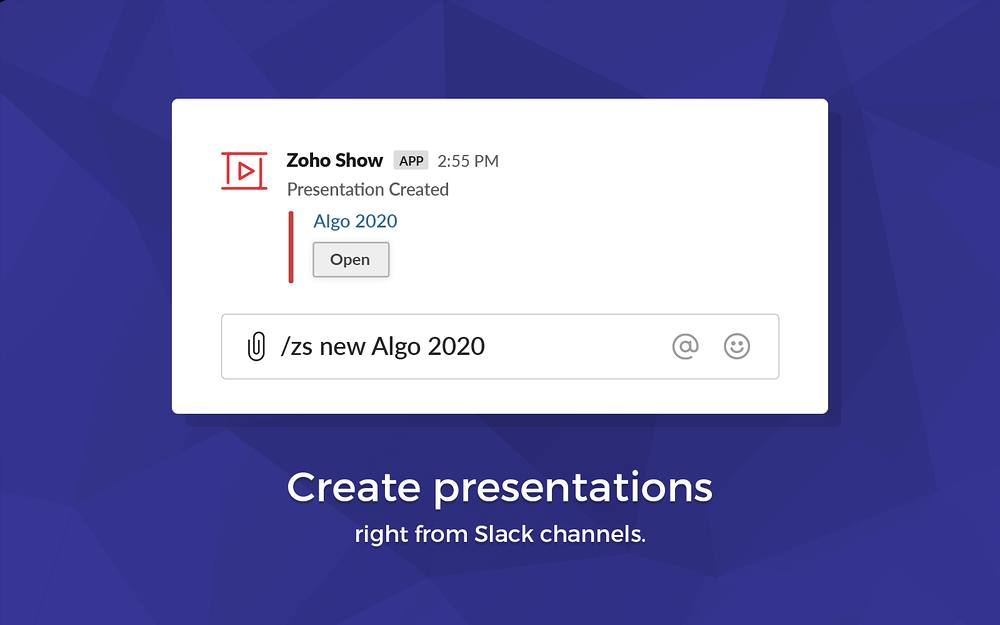 Zoho Show for Slack