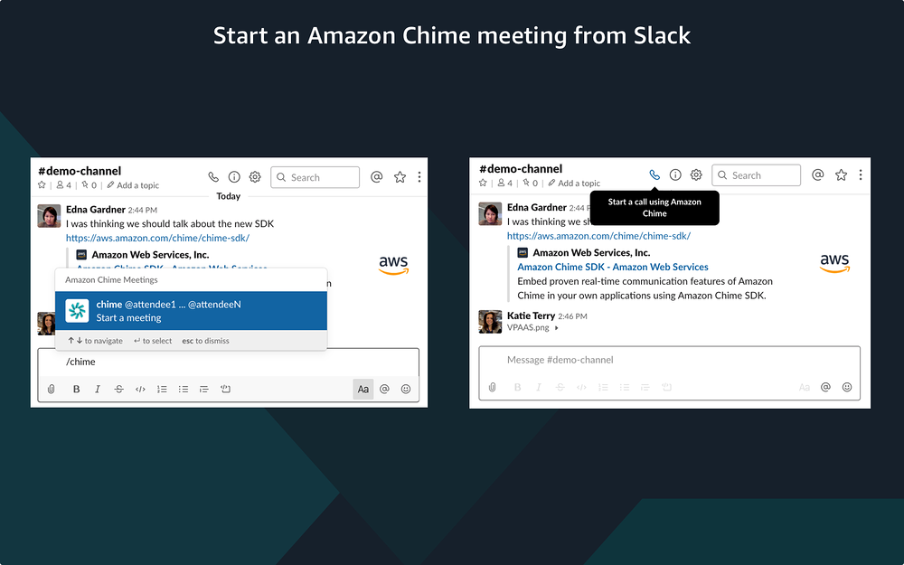 Amazon Chime Meetings for Slack