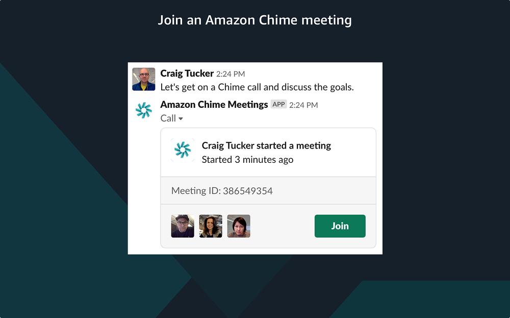 Amazon Chime Meetings for Slack