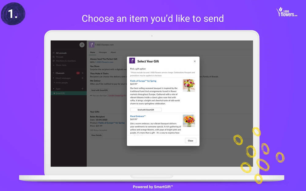 1800Flowers SmartGift for Slack