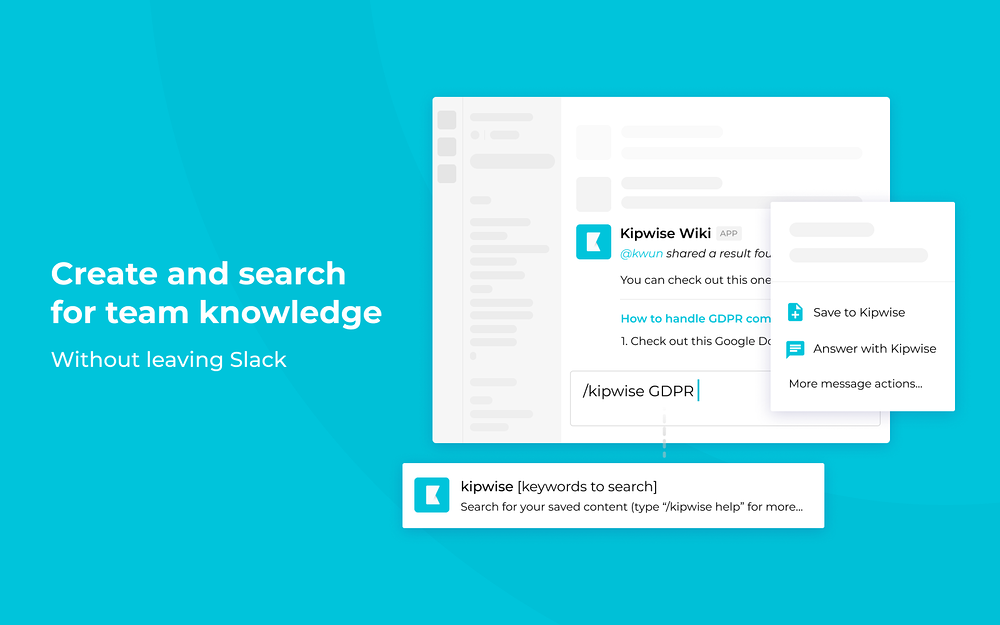 Kipwise Wiki for Slack