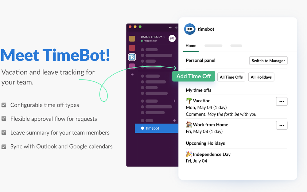 TimeBot for Slack