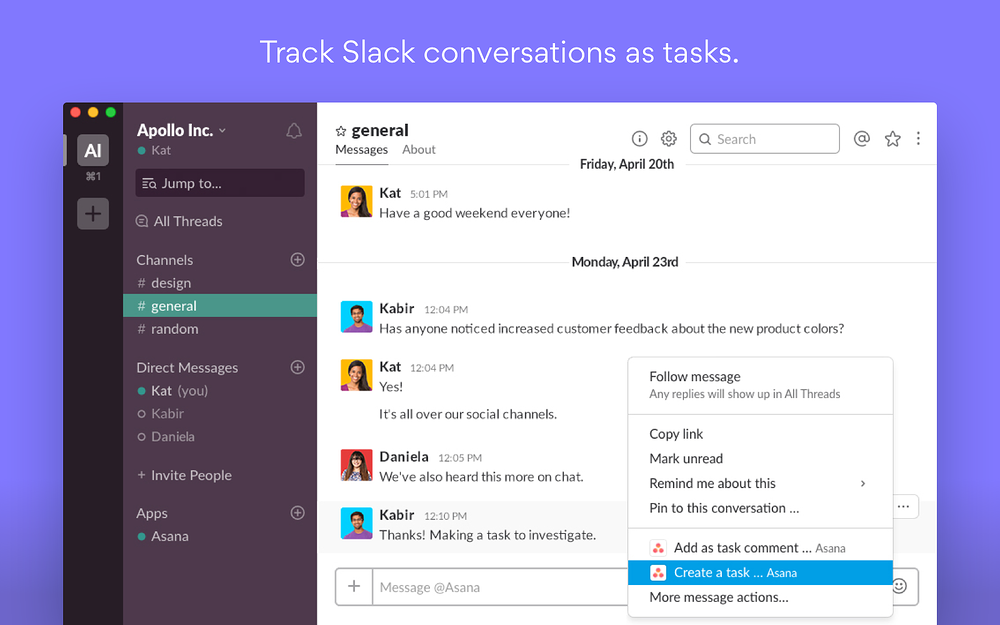 Asana for Slack