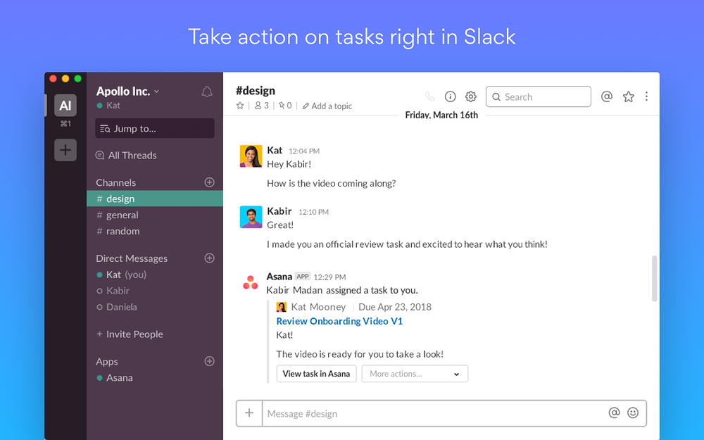 Asana for Slack