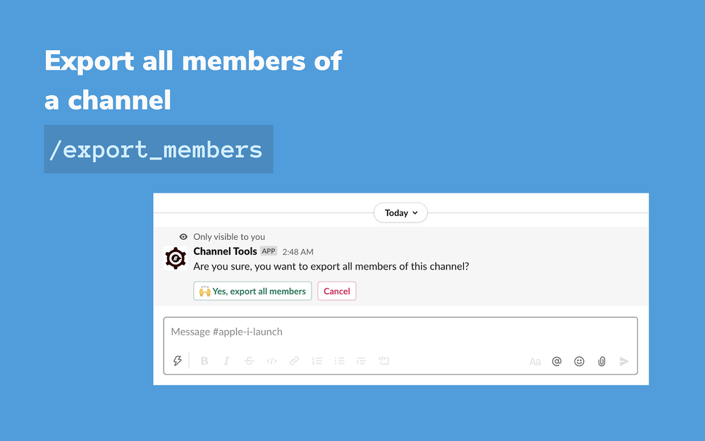 Channel Tools for Slack
