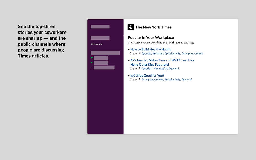 The New York Times for Slack