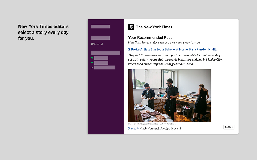 The New York Times for Slack