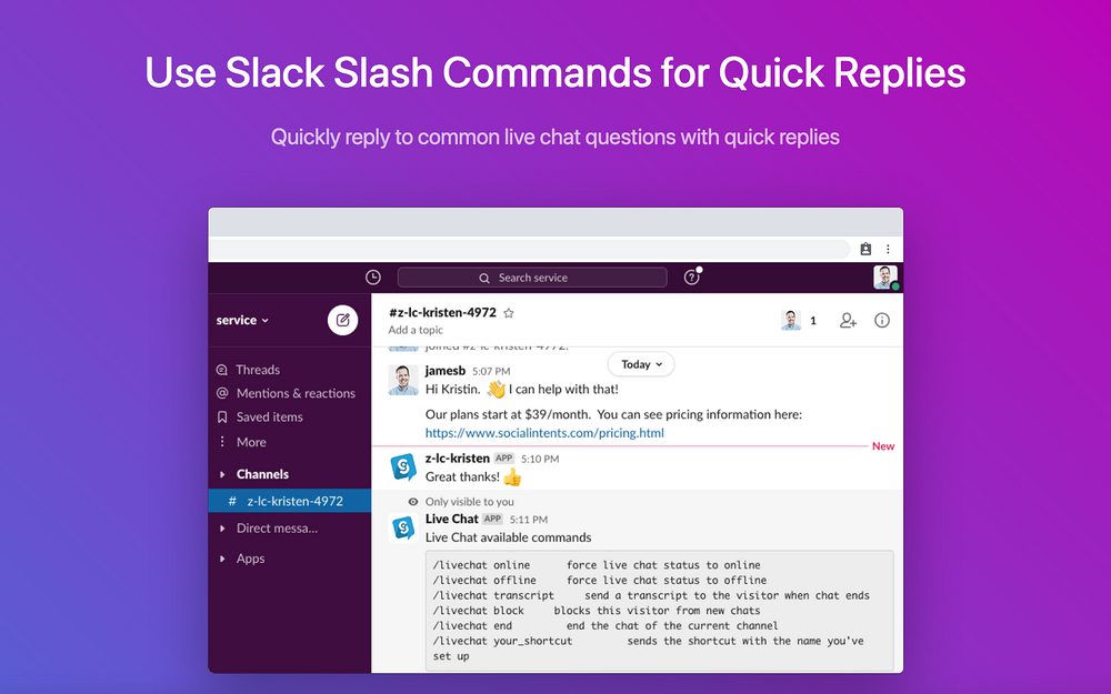 Live Chat for Slack