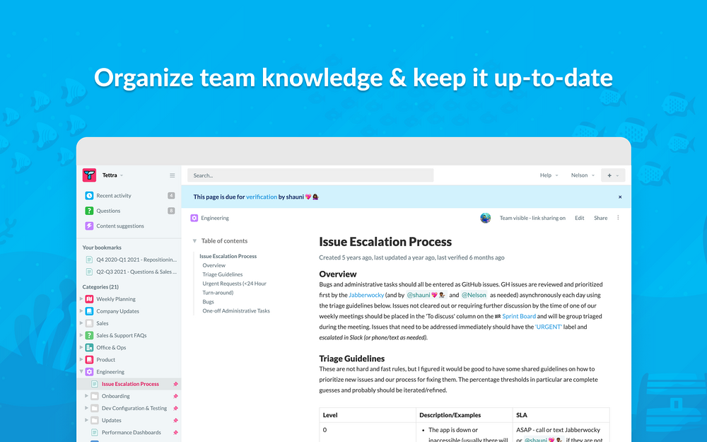 Tettra Wiki for Slack