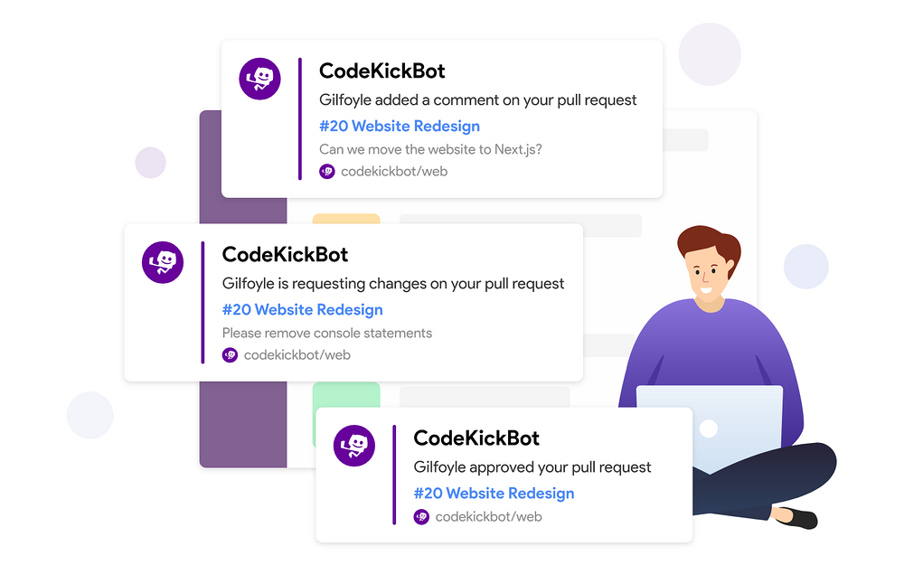 CodeKickBot • GitHub Pull Reminders for Slack