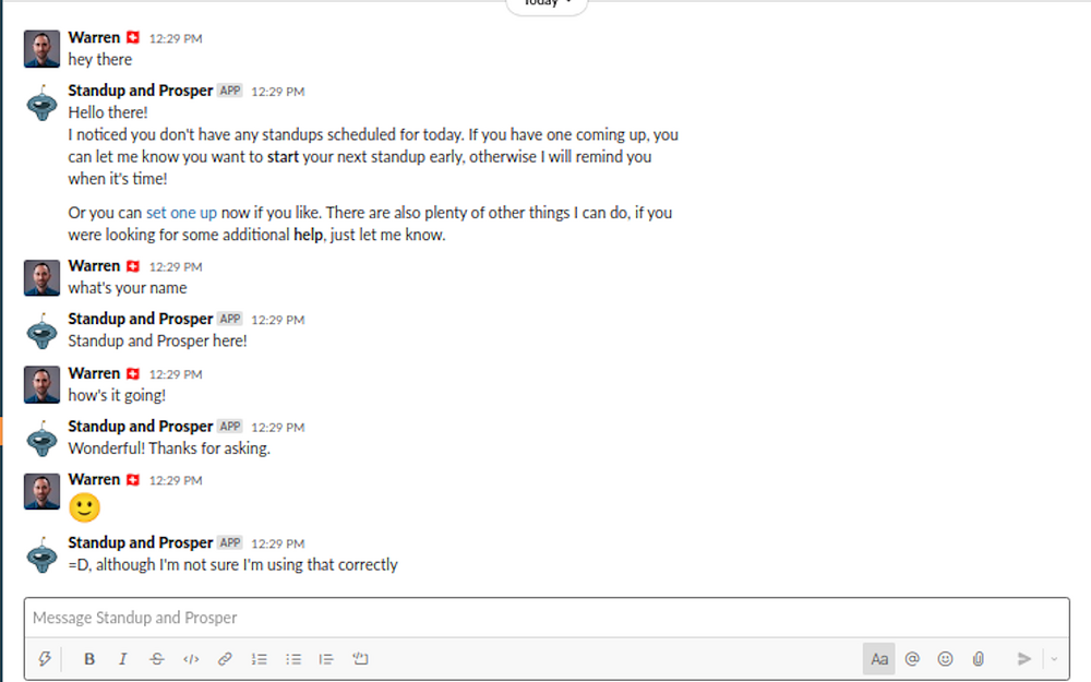 Standup & Prosper for Slack