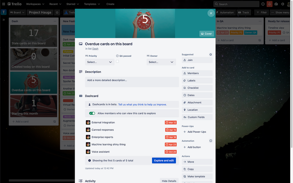 Trello Dashcards for Slack