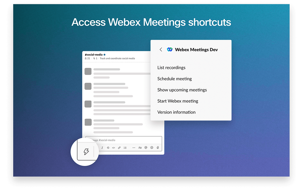 Webex Meetings for Slack