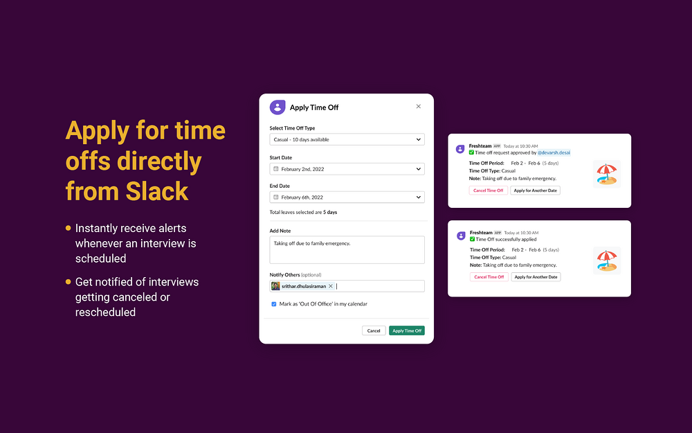 Freshteam for Slack