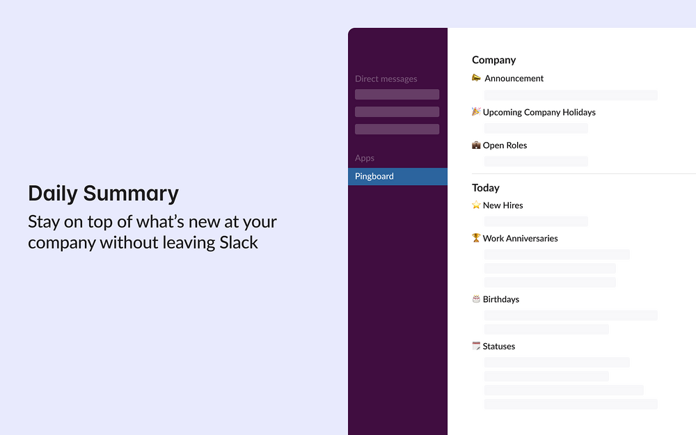 Pingboard for Slack