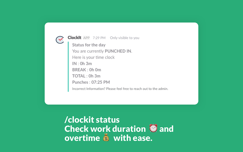ClockIt Time Clock for Slack