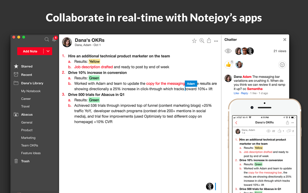 Notes by Notejoy for Slack