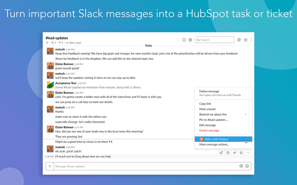 HubSpot for Slack