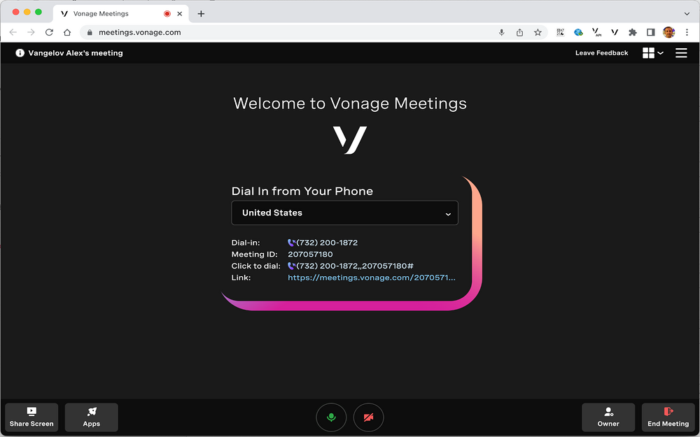 Vonage Business Communications for Slack