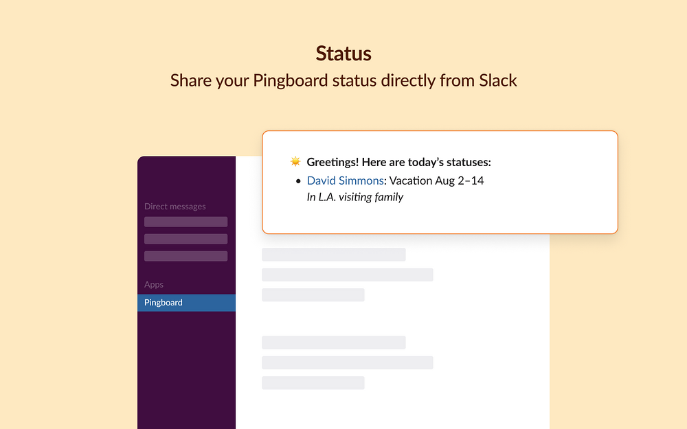 Pingboard for Slack