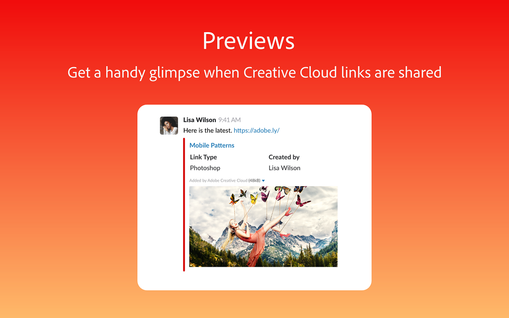 Adobe Creative Cloud for Slack