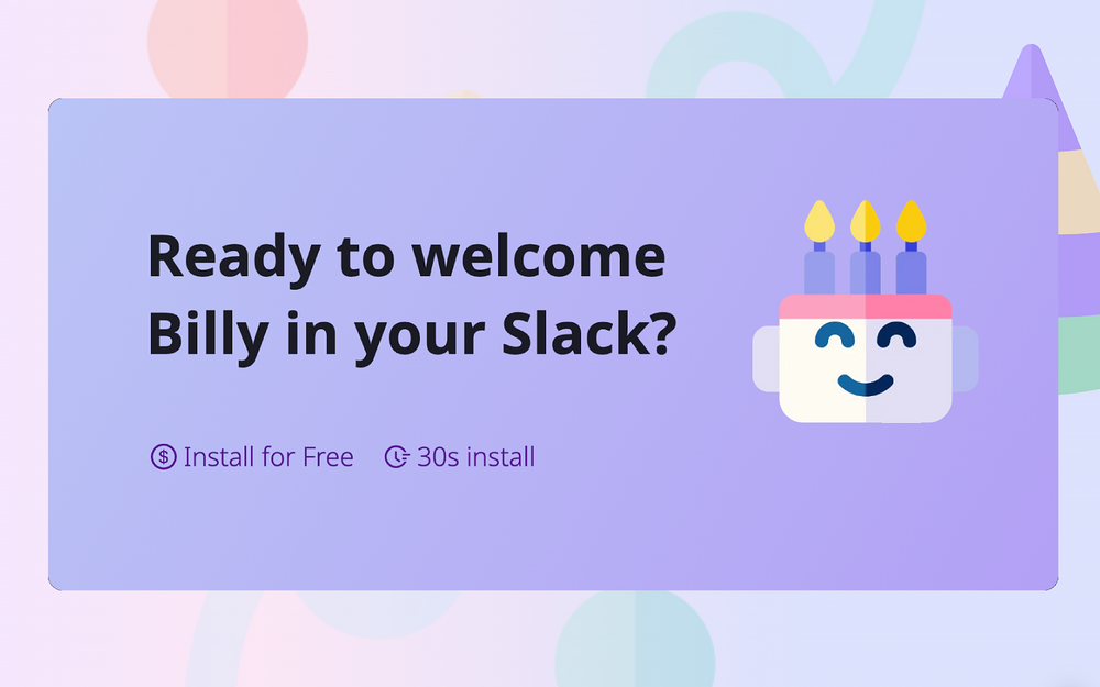 Billy (The Birthday Bot) for Slack